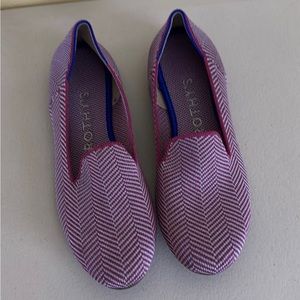 Rothy’s Amethyst Metallic Herringbone Loafer